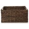Casafield Water Hyacinth Pantry Baskets with Chalkboard Labels and Chalk Marker, Woven Storage Bin Organizers for Kitchen Shelves